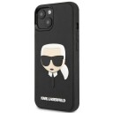 Karl Lagerfeld iPhone 14 Plus Mobildeksel 3D Gummi Karls Hode Svart