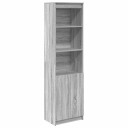 Highboard grå sonoma 50x35x180 cm konstruert tre