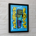 Minecraft Innrammet Bilde 30 x 40 cm Zombie