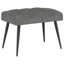vidaXL Benk med knappheft Mørkegrå 60 x 40 x 45 cm Fløyel