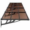 vidaXL Skjermtak svart 396x90 cm polykarbonat