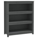 vidaXL Bokhylle gr? 80x35x97 cm heltre furu