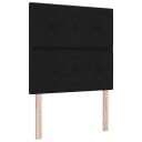  Boksmadrass med madrass og LED Svart 120x200 cm Stoff