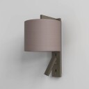 Ravello LED Reader vegglampe rund skjerm - Bronse / Oyster
