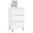 vidaXL Nattbord hvit 40x35x70 cm konstruert tre