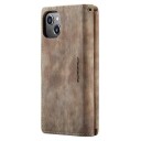 Caseme C30 Multifunksjonell iPhone 14 Plus Lommebok-deksel Brun