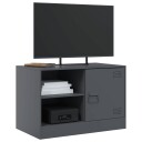  TV-benker 2 stk antrasitt 67x39x44 cm stål