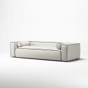 Decotique Grand Hue 3 Seter Sofa Steam White / Mine Graphite