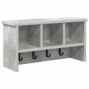  Vegghengt kleshenger Betonggrå 50 x 16 x 26 cm Konstruert tre