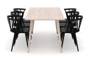 Tyrö Spisegruppe med 6 Tyrö Armstoler   Whitewash/Black