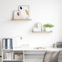 vidaXL Flytende vegghyller 2 stk eik 60x23,5x3,8 cm MDF