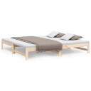 vidaXL Uttrekkbar dagseng 2x(90x200) cm heltre furu