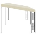 vidaXL Veggmontert paviljong 3x6 m kremhvit stoff