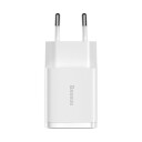 Baseus Vegglader 10W med 2 USB-porter Hvit