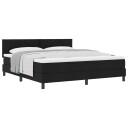  Box Spring Seng med Madrass Svart 180x200 cm Stoff