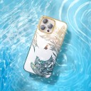 Luksus Iphone 14 Plus-Deksel Med Kingxbar Phoenix-Krystaller - Gull Og Blå