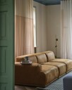 Muuto Connect Soft Modulær 3 seter Sofa Med Åpen Høyre Side Grace Leather Cognac