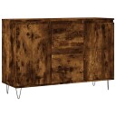 vidaXL Skjenk røkt eik 104x35x70 cm konstruert tre