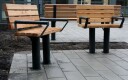 Bybenk Citystol Nedbolting Sortlakkert Varmgalvanisert