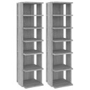 vidaXL Skohyller 2 stk gr? sonoma 25x27x102 cm konstruert tre