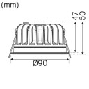 Hide-A-Lite Optic Deep Downlight hvit tune Belysning
