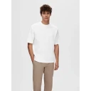 Selected Slhlooseoscar Ss O-Neck Tee Noos - White - S
