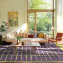 Ryetepper   Zola Natural Cotton Shaggy lilla Størrelse: 240 x 340 cm