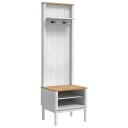 vidaXL Gangskap med hylle FLORO Hvit 50 x 40 x 158 cm Massiv furu