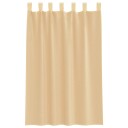  Voilegardiner med hemper 2 stk sand 140x175 cm 8721158553232