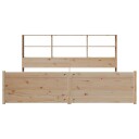  Seng med bokhylle uten madrass 180x200 cm heltre furu 3322477
