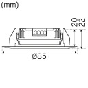 Hide A Lite 1218 Smart Downlight 3,2 W børstet stål 2700 K Belysning