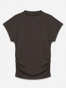 Vero Moda Kanva Capsleeve Rouching Top Lurex Brun L