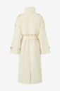 Gina Tricot   Trenchcoat Long Belted   Hvit