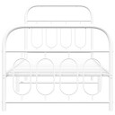  Sengeramme i metall med hode- og fotgavl hvit 90x200 cm 8721102646478