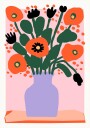Poppy In Purple Vase Plakat Plakat / 50x70cm