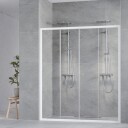Macro Design Flow Dusjnisje 4D 120-125 cm, Alu Matt/Ice glass