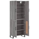 vidaXL Highboard grå sonoma 69,5x34x180 cm konstruert tre 8720845410667