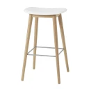 Muuto Fiber bar pallet høy Wood Base   75 cm   Natural White/Oak