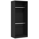  Sort Eik Garderobe   80 x 50 x 200 cm Laget av solid tre