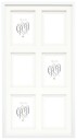 Deknudt S65KK1 Ramme med Passepartout 6x10x15cm Hvit