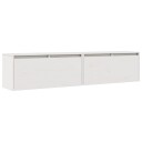 vidaXL Veggskap 2 stk hvit 80x30x35 cm heltre furu