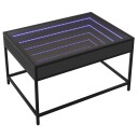  Salongbord med Infinity LED svart 70x50x41 cm 847682