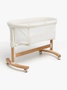 Beemoo CARE Nordic Bedside Crib, White/Wood