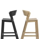 Muuto Cover Barstol med Ryggstøtte 75 cm Sort