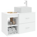  Baderomsinnredningssett 2 pcs Hvit Konstruert tre