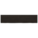 vidaXL Vegghylle m?rkegr? 180x40x6 cm behandlet heltre eik