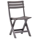 vidaXL Foldbare hagestoler 2 stk plast mocca