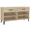 vidaXL Skoskap sonoma eik 102x35x55 cm konstruert tre