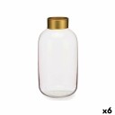 Gift Decor Vase Rosa Gyllen Glass 14,5 X 29,5 X 14,5 Cm (6 Enheter)