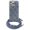Guess 4G Trykketui med Lanyard til iPhone 16 Pro - Blå